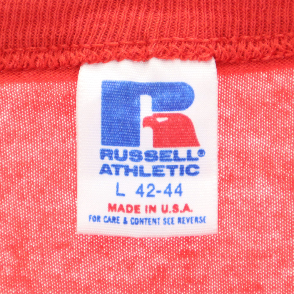 RUSSELL ATHLETIC ラッセルアスレチック 90s USA製 半袖 シングルステッチ Tシャツ L レッド オールド ヴィンテージ メンズ