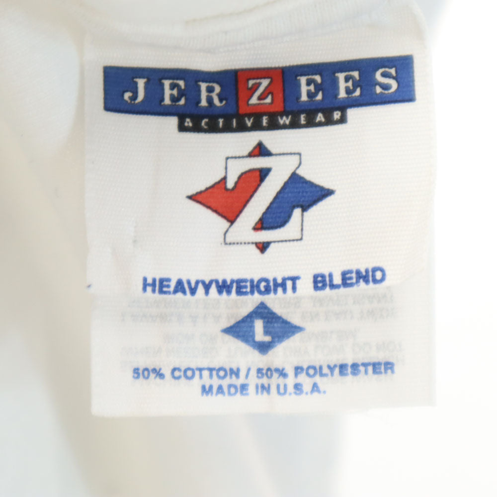 JERZEES ジャージーズ 90s USA製 半袖 シングルステッチ Tシャツ L ホワイト オールド ヴィンテージ メンズ