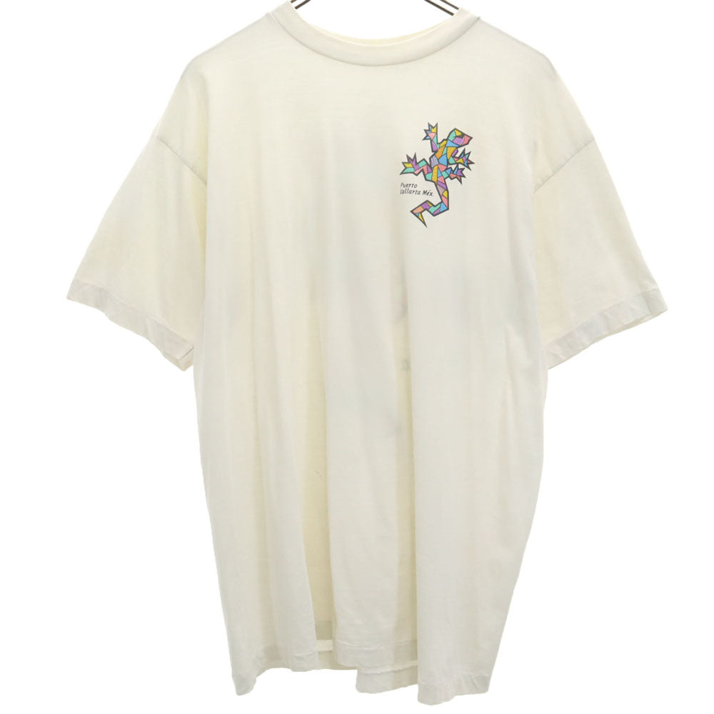 OLD オールド 90s バックプリント 半袖 シングルステッチ Tシャツ ホワイト ヴィンテージ メンズ