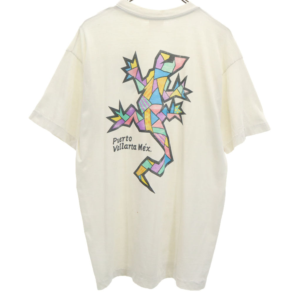 OLD オールド 90s バックプリント 半袖 シングルステッチ Tシャツ ホワイト ヴィンテージ メンズ