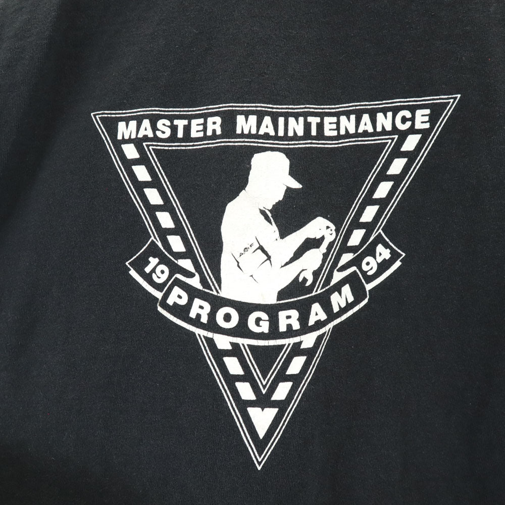 FRUIT OF THE LOOM フルーツオブザルーム 90s USA製 バックプリント 半袖 AMF Tシャツ XL ブラック シングルステッチ オールド ヴィンテージ メンズ