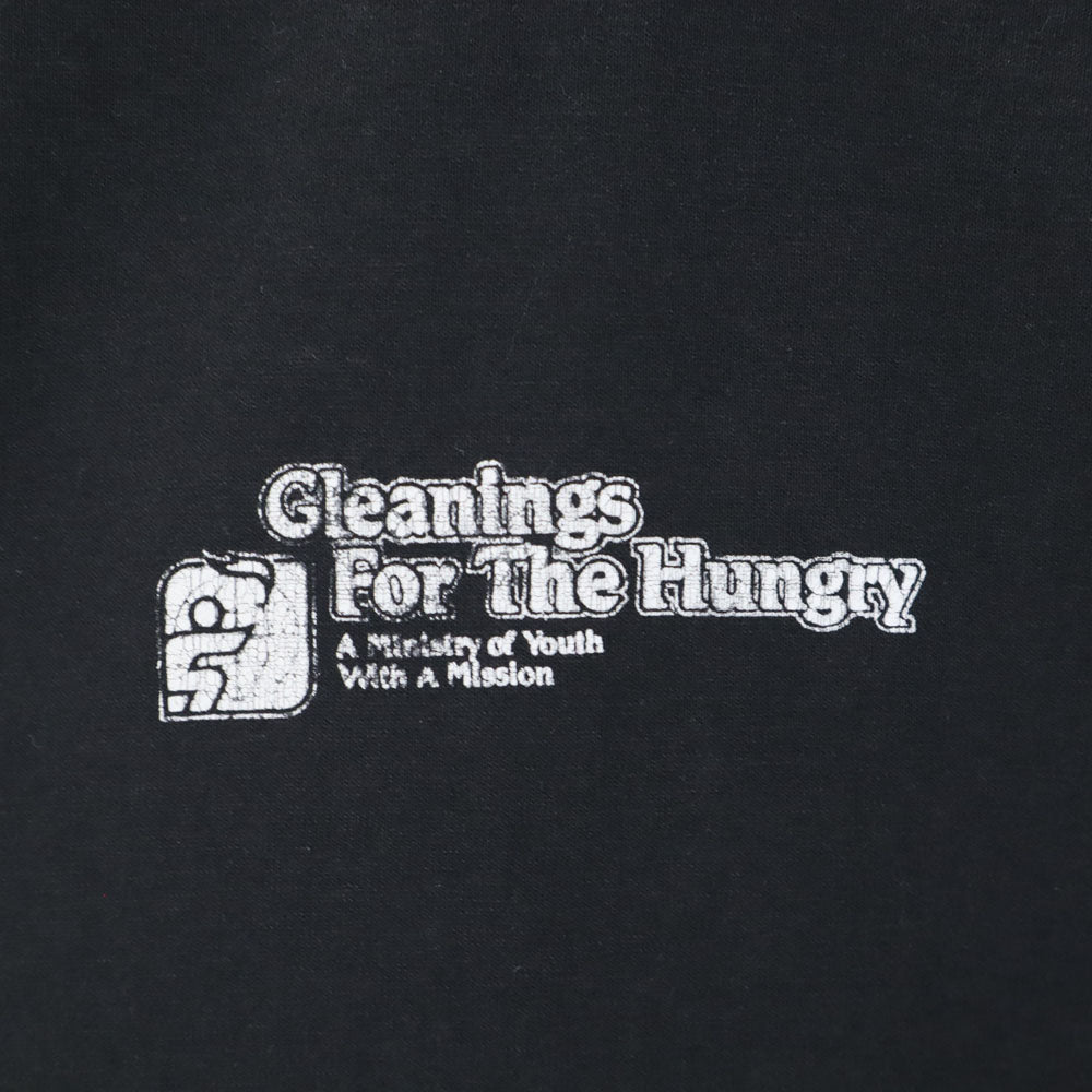 Hanes ヘインズ 80s USA製 半袖 シングルステッチ Tシャツ XXL ブラック ビックサイズ オールド ヴィンテージ メンズ