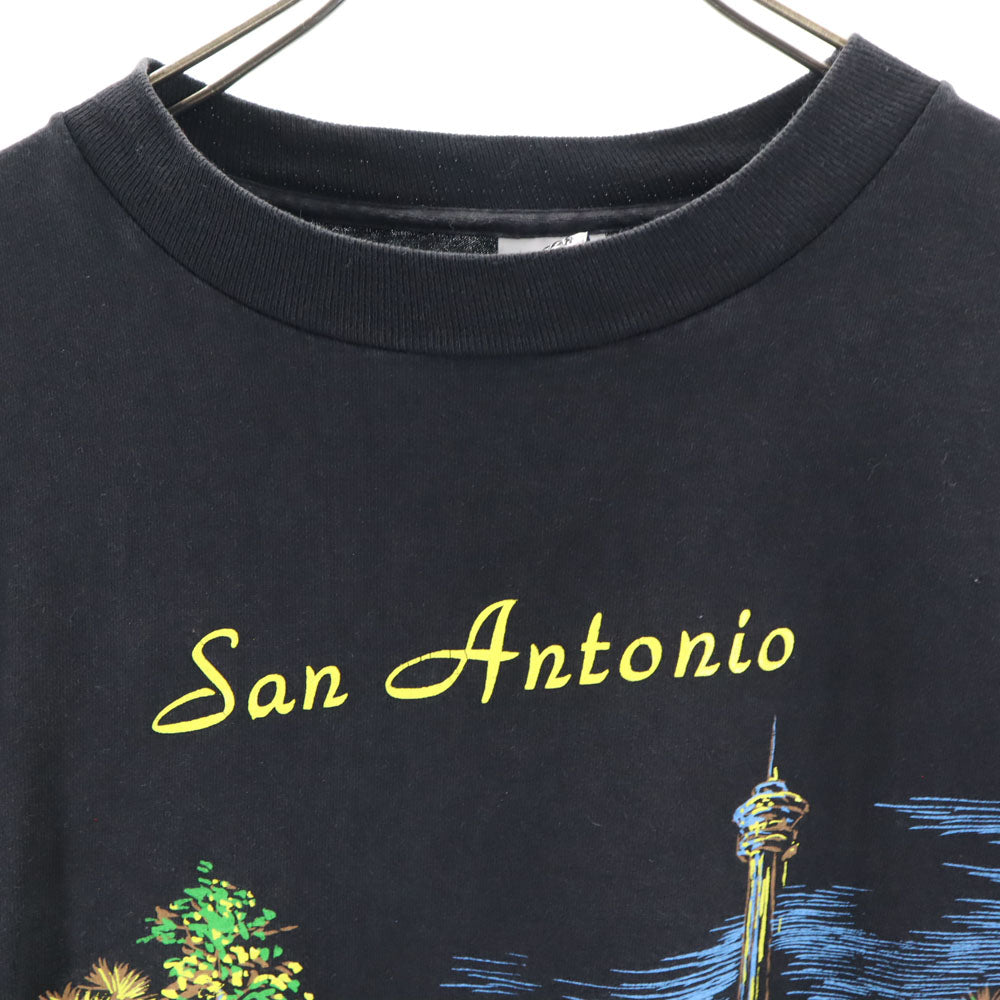 PSI 90s 半袖 シングルステッチ Tシャツ XL ブラック PSI オールド ヴィンテージ メンズ