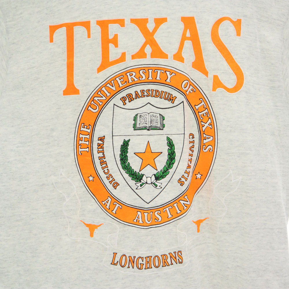 フルーツオブザルーム 90s USA製 TEXAS 半袖 Tシャツ XL ライトグレー FRUIT OF THE LOOM カレッジ シングルステッチ オールド ヴィンテージ メンズ