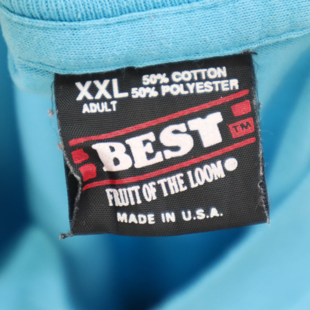 FRUIT OF THE LOOM フルーツオブザルーム 90s USA製 ネイティブプリント 半袖 シングルステッチ Tシャツ XXL 水色 BEST ビッグサイズ オールド ヴィンテージ メンズ