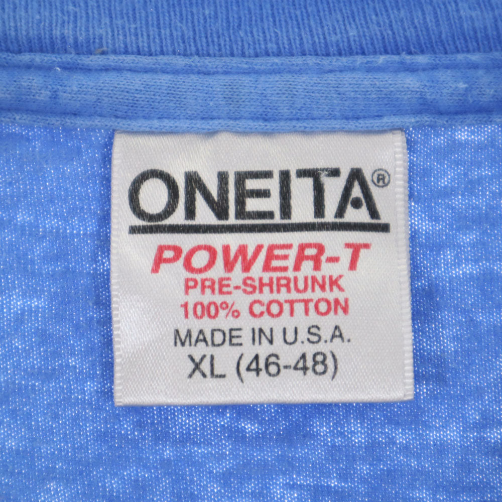 オニータ 90s USA製 APPLEGATE COUGARS 半袖 Tシャツ XL ブルー ONEITA POWER-T シングルステッチ オールド ヴィンテージ メンズ