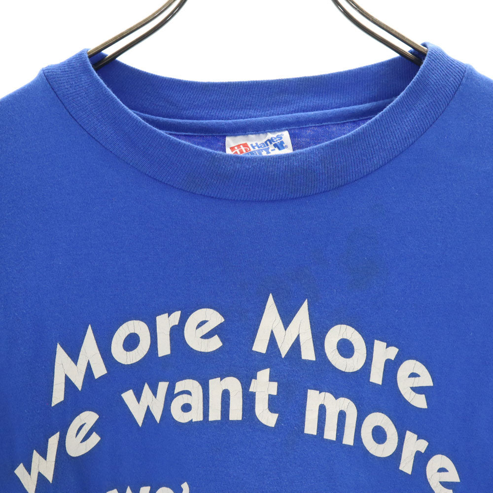 Hanes ヘインズ 90s USA製 半袖 シングルステッチ Tシャツ XL ブルー BEEFY-T オールド ヴィンテージ メンズ