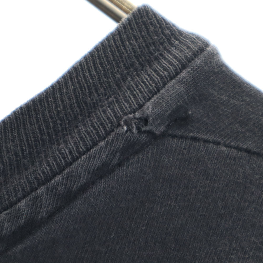 ヘインズ 90s USA製 アニマルプリント 半袖 シングルステッチ Tシャツ XL チャコールブラック Hanes BEEFY-T オオカミ オールド ヴィンテージ メンズ