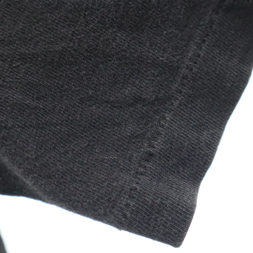 ヘインズ 90s USA製 アニマルプリント 半袖 シングルステッチ Tシャツ XL チャコールブラック Hanes BEEFY-T オオカミ オールド ヴィンテージ メンズ