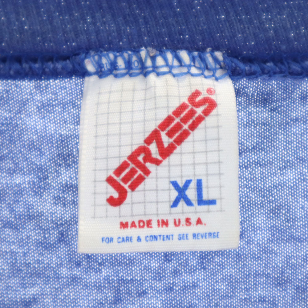 JERZEES ジャージーズ 90s USA製 半袖 Tシャツ XL ブルー シングルステッチ オールド ヴィンテージ メンズ