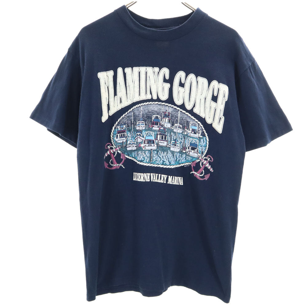 EAGLE イーグル 90s USA製 半袖 シングルステッチ Tシャツ L ネイビー オールド ヴィンテージ メンズ