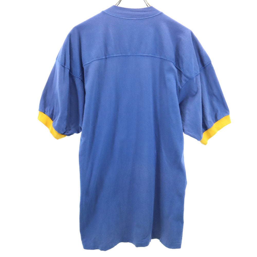 EAGLE イーグル 90s USA製 半袖 ゲーム Tシャツ L ブルー USA トリム オールド ヴィンテージ メンズ