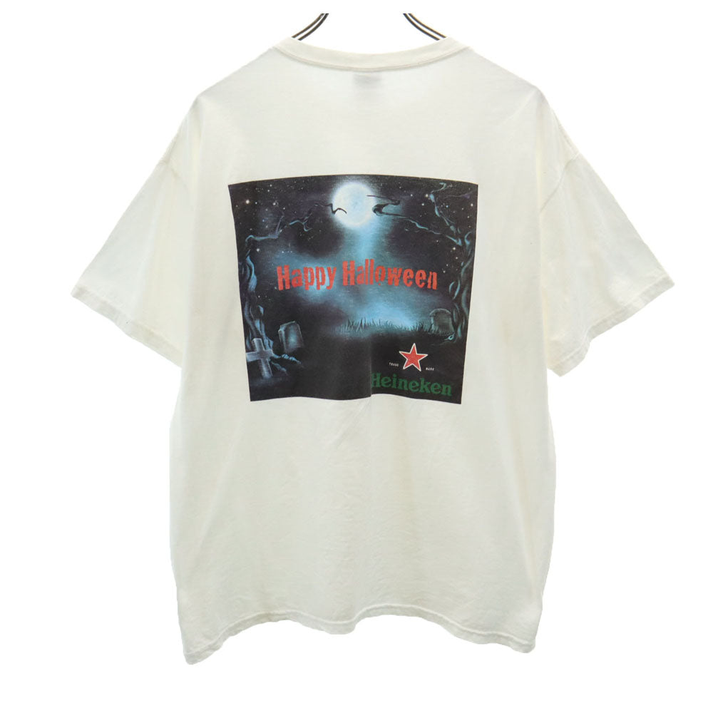 FRUIT OF THE LOOM フルーツオブザルーム 00s Happy Halloween 半袖 ハイネケン Tシャツ XL ホワイト オールド メンズ