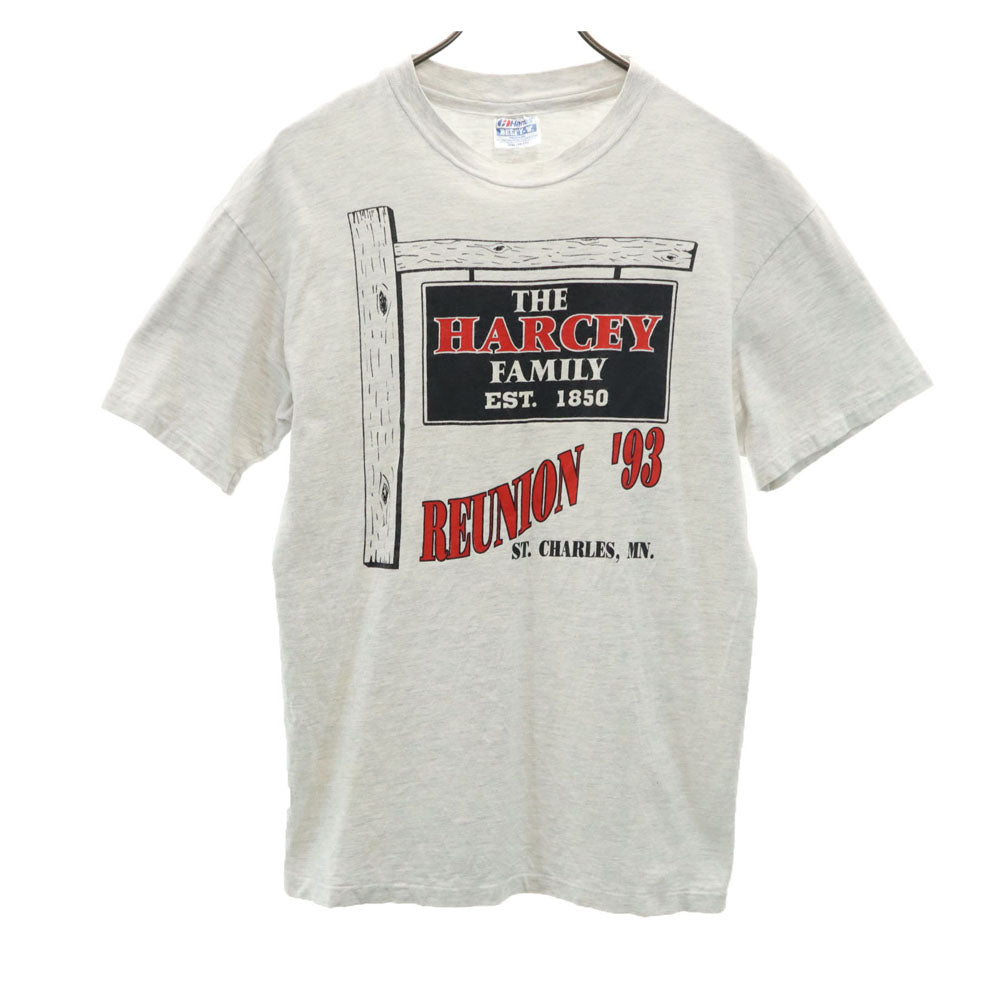 Hanes ヘインズ 80s 半袖 シングルステッチ Tシャツ M グレー ヴィンテージ メンズ