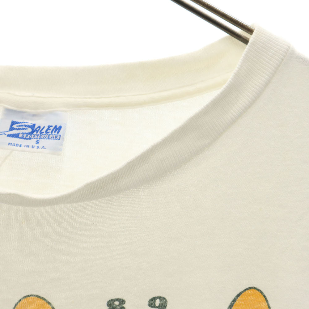 SALEM セーラム 80s USA製 オークランド アスレチックス ワールドシリーズ 半袖 Tシャツ S ホワイト シングルステッチ MLB ヴィンテージ メンズ