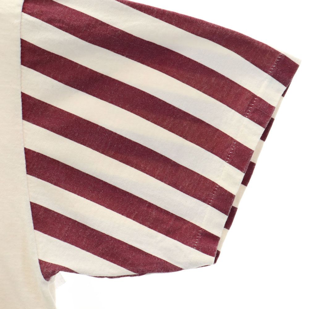 L.A.T SPORTSWEAR 90s USA製 アメリカ国旗柄 半袖 Tシャツ XL ベージュ系 シングルステッチ オールド メンズ