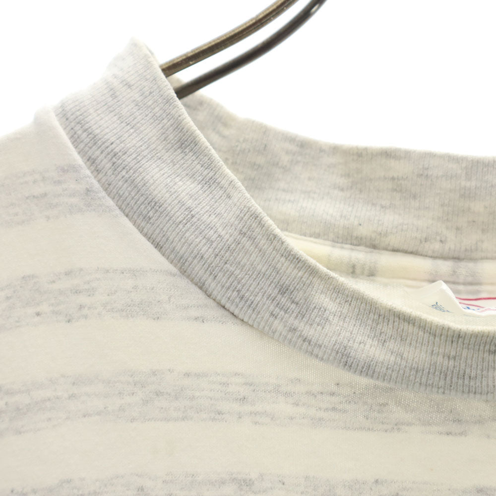 DELTA デルタ 90s USA製 ボーダー 半袖 Tシャツ XL グレー系 シングルステッチ オールド メンズ