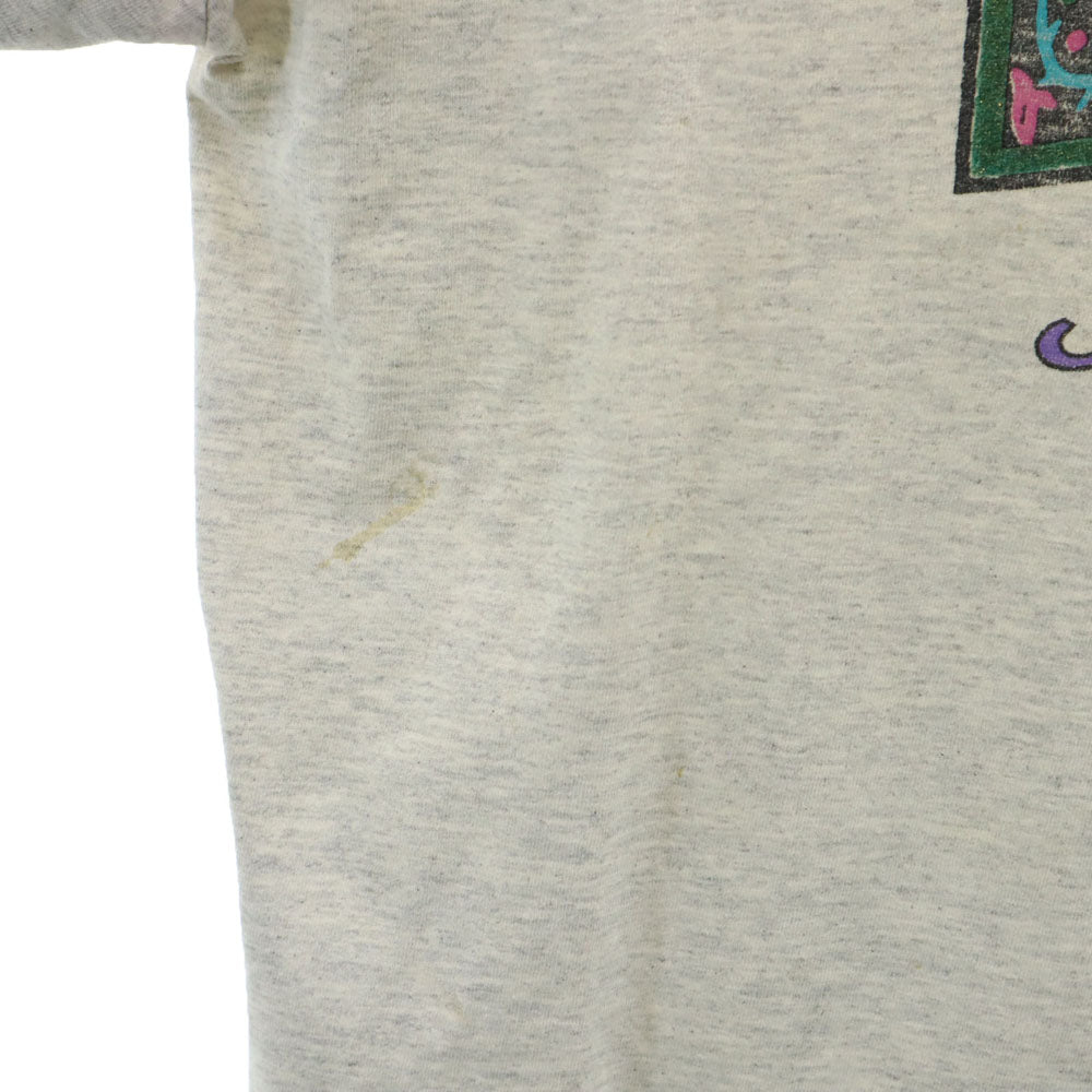 anbil アンビル 90s USA製 プリント 半袖 レイヤード Tシャツ XL グレー系 シングルステッチ オールド メンズ