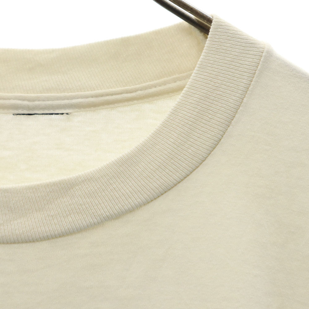 オールド 90s プリント 半袖 Tシャツ ベージュ系 OLD シングルステッチ オールド メンズ