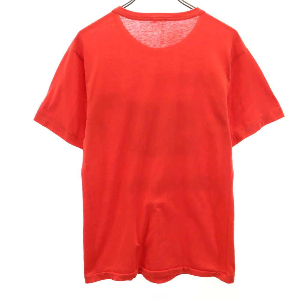 CALHOUN 90s プリント 半袖 Tシャツ L レッド系 シングルステッチ オールド メンズ