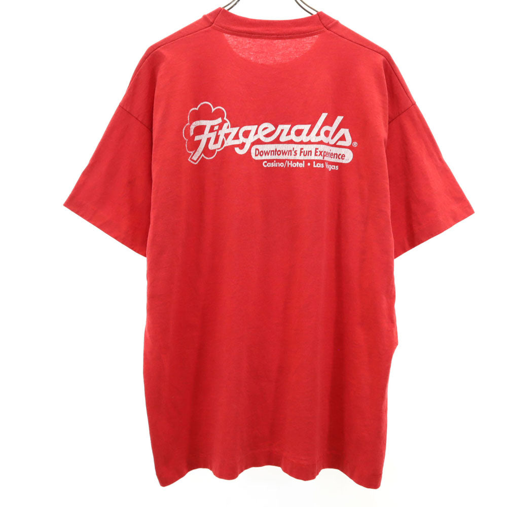 Nifty Fifties 90s プリント 半袖 Tシャツ レッド系 シングルステッチ オールド メンズ