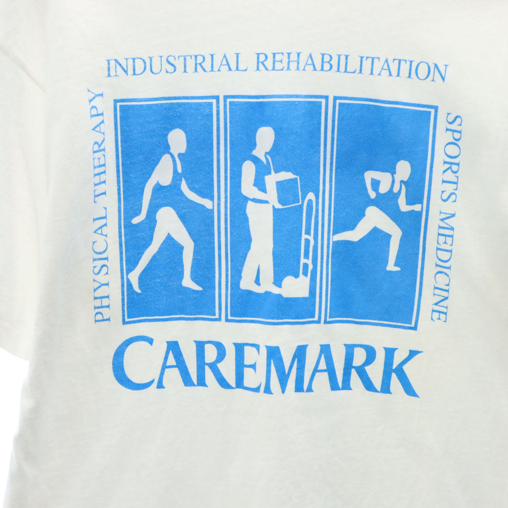 OLD オールド 90s プリント 半袖 Tシャツ ホワイト系 シングルステッチ メンズ