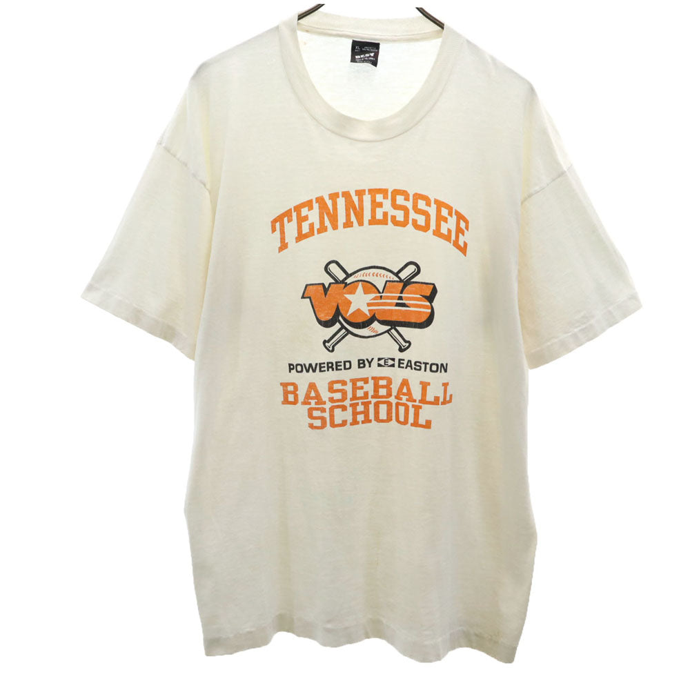 FRUIT OF THE LOOM フルーツオブザルーム 90s USA製 プリント 半袖 Tシャツ XL ベージュ系 シングルステッチ オールド メンズ