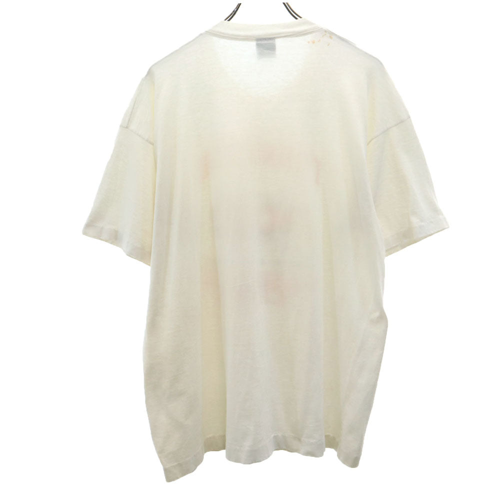 FRUIT OF THE LOOM フルーツオブザルーム 90s USA製 プリント 半袖 Tシャツ XL ベージュ系 シングルステッチ オールド メンズ