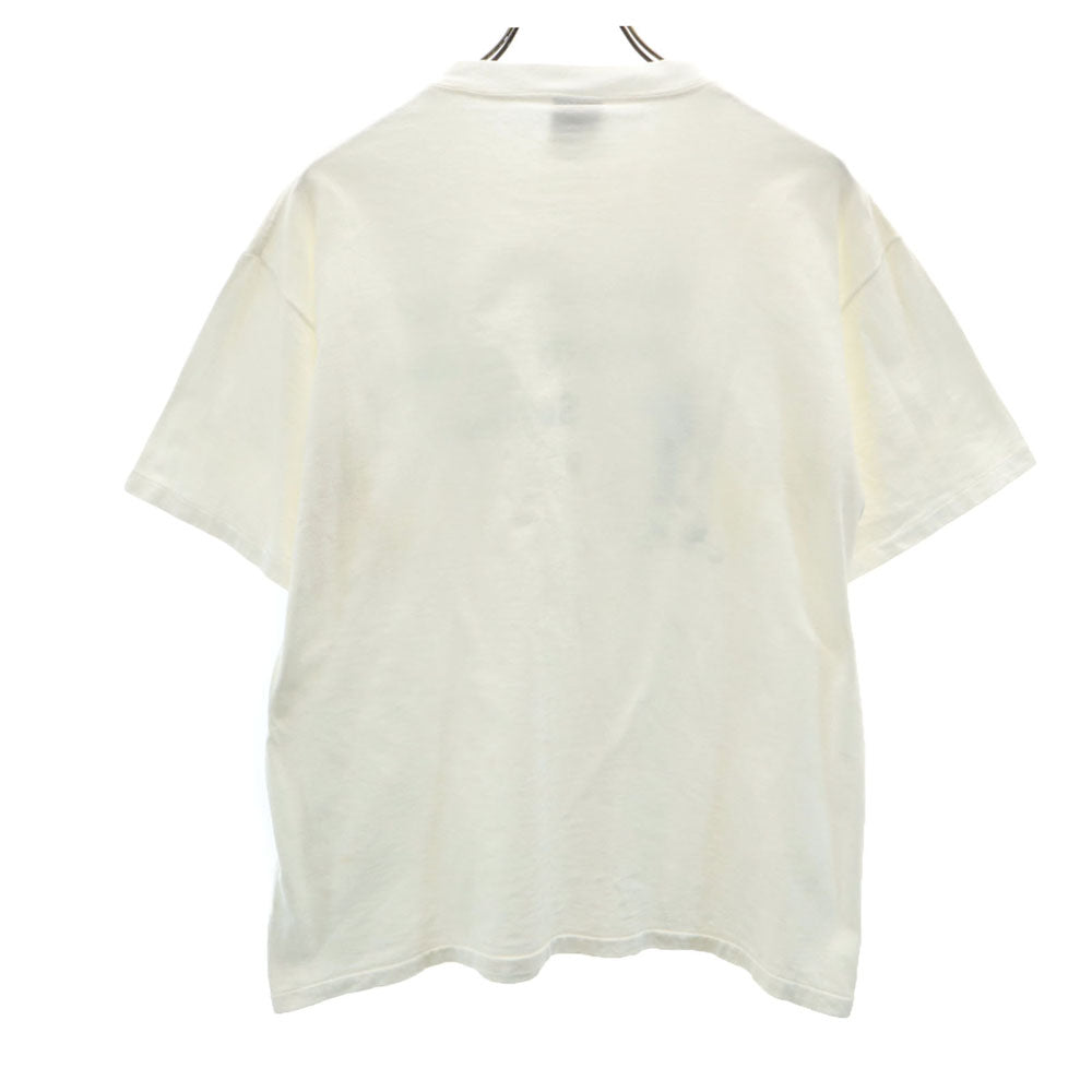 オニータ 90s USA製 プリント 半袖 Tシャツ L ホワイト系 ONEITA シングルステッチ オールド メンズ