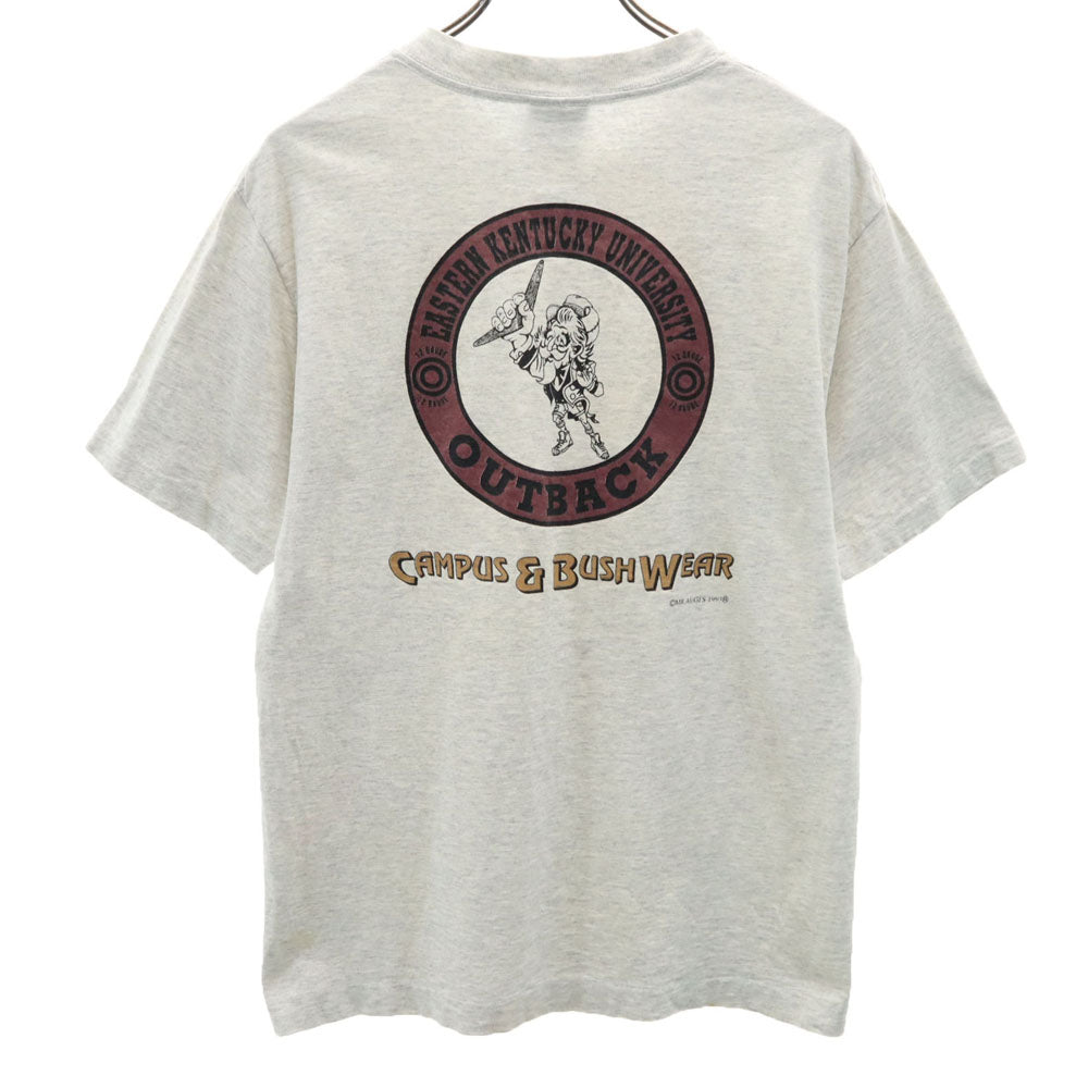 SIGNAL シグナル 90s USA製 プリント 半袖 Tシャツ M グレー系 シングルステッチ オールド メンズ