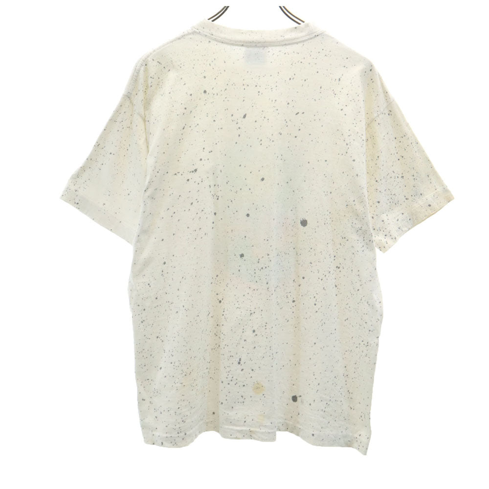 MAGIC Tees 90s 総柄 プリント 半袖 Tシャツ XL ホワイト系 シングルステッチ オールド メンズ