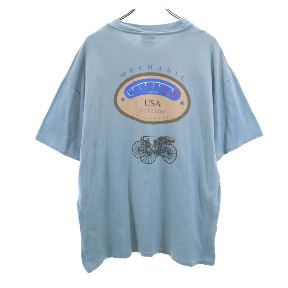 ヘインズ 90s USA製 半袖 シングルステッチ オールド Tシャツ XL ブルーグレー Hanes BEEFY-T メンズ