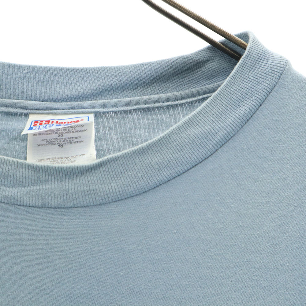 ヘインズ 90s USA製 半袖 シングルステッチ オールド Tシャツ XL ブルーグレー Hanes BEEFY-T メンズ