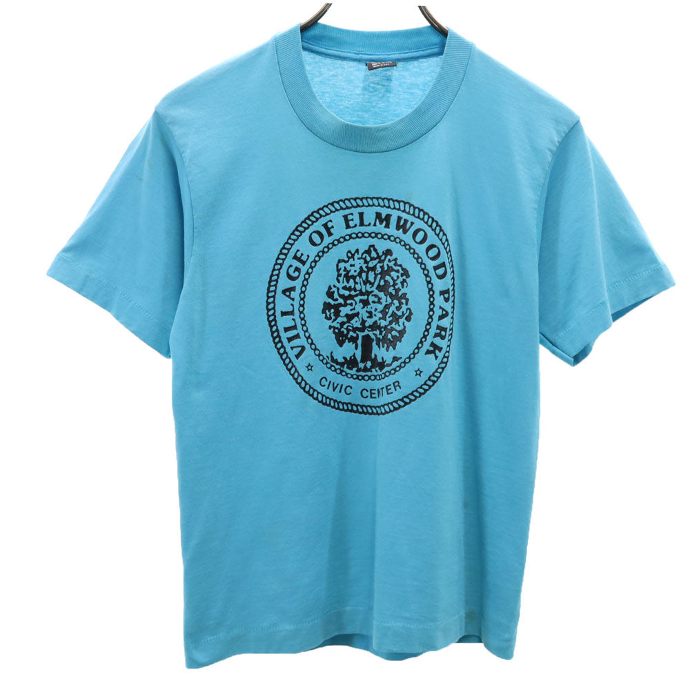 FRUIT OF THE LOOM フルーツオブザルーム 90s USA製 半袖 シングルステッチ オールド Tシャツ 14-16 水色 BEST キッズ