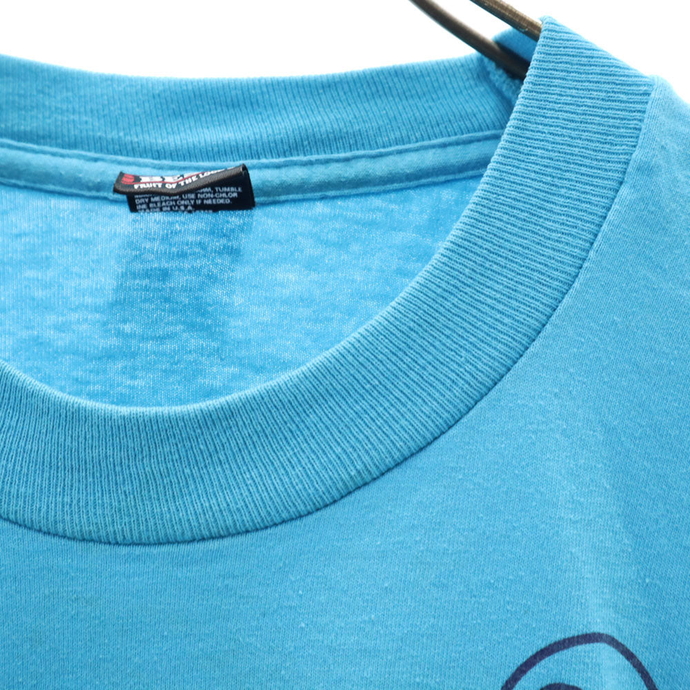 FRUIT OF THE LOOM フルーツオブザルーム 90s USA製 半袖 シングルステッチ オールド Tシャツ 14-16 水色 BEST キッズ