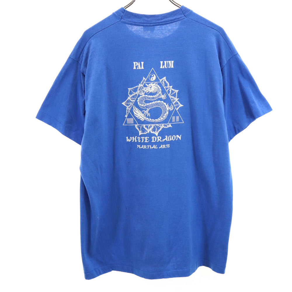 スクリーンスターズベスト 90s USA製 バックプリント 半袖 シングルステッチ オールド Tシャツ XL ブルー SCREEN STARS BEST メンズ