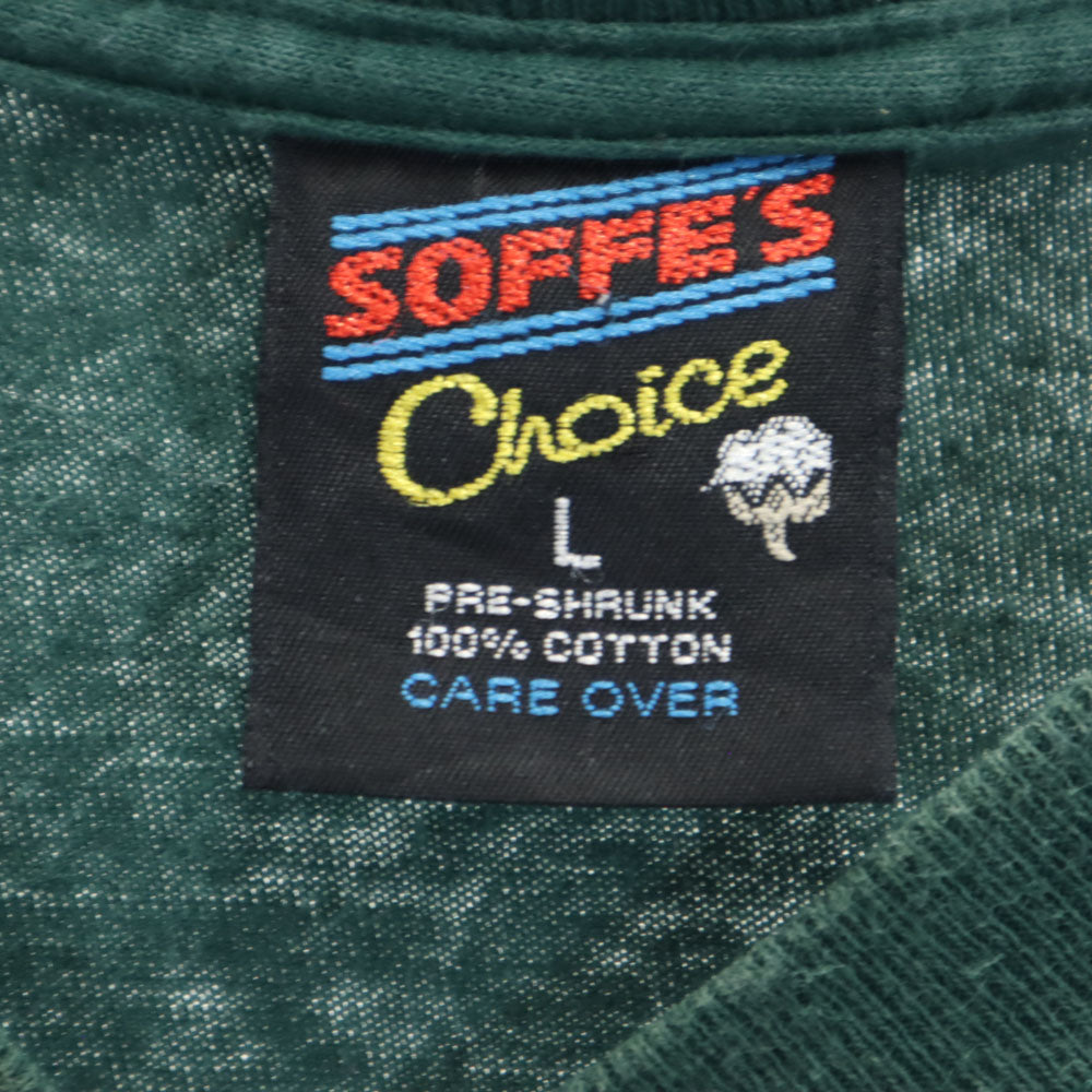 SOFFE ソフィー 80s 90s イーグルプリント 半袖 シングルステッチ オールド Tシャツ L グリーン メンズ