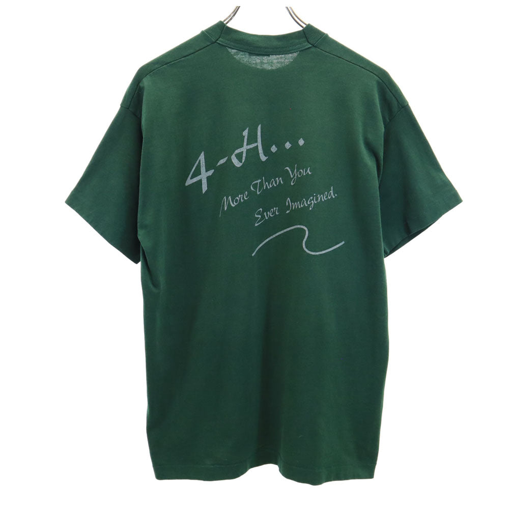 フルーツオブザルーム 90s USA製 オールド 半袖 シングルステッチ Tシャツ L グリーン FRUIT OF THE LOOM メンズ
