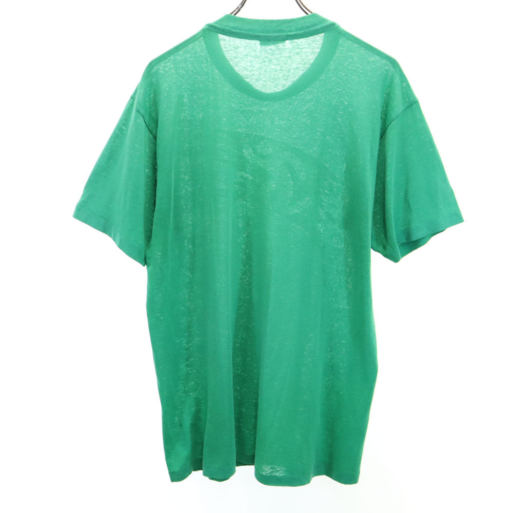 Hanes ヘインズ 80s 90s USA製 オールド 半袖 シングルステッチ Tシャツ L グリーン メンズ