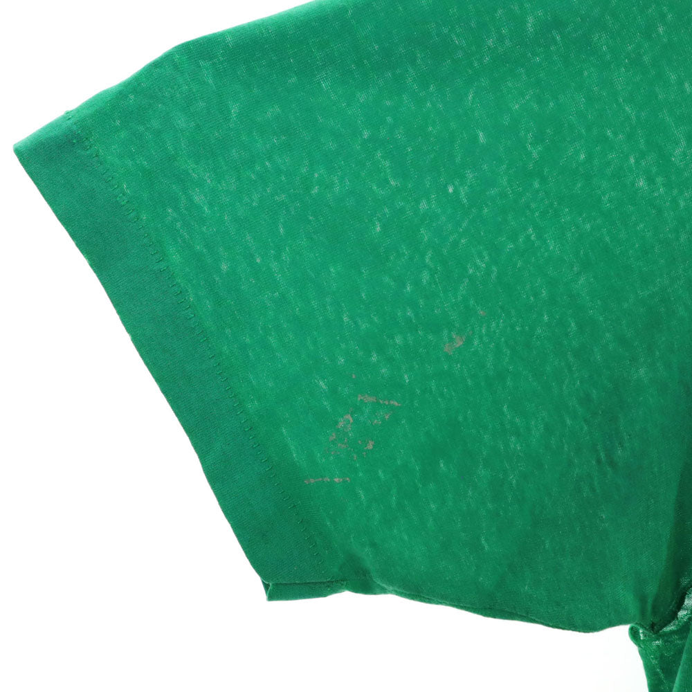Hanes ヘインズ 80s 90s USA製 オールド 半袖 シングルステッチ Tシャツ L グリーン メンズ