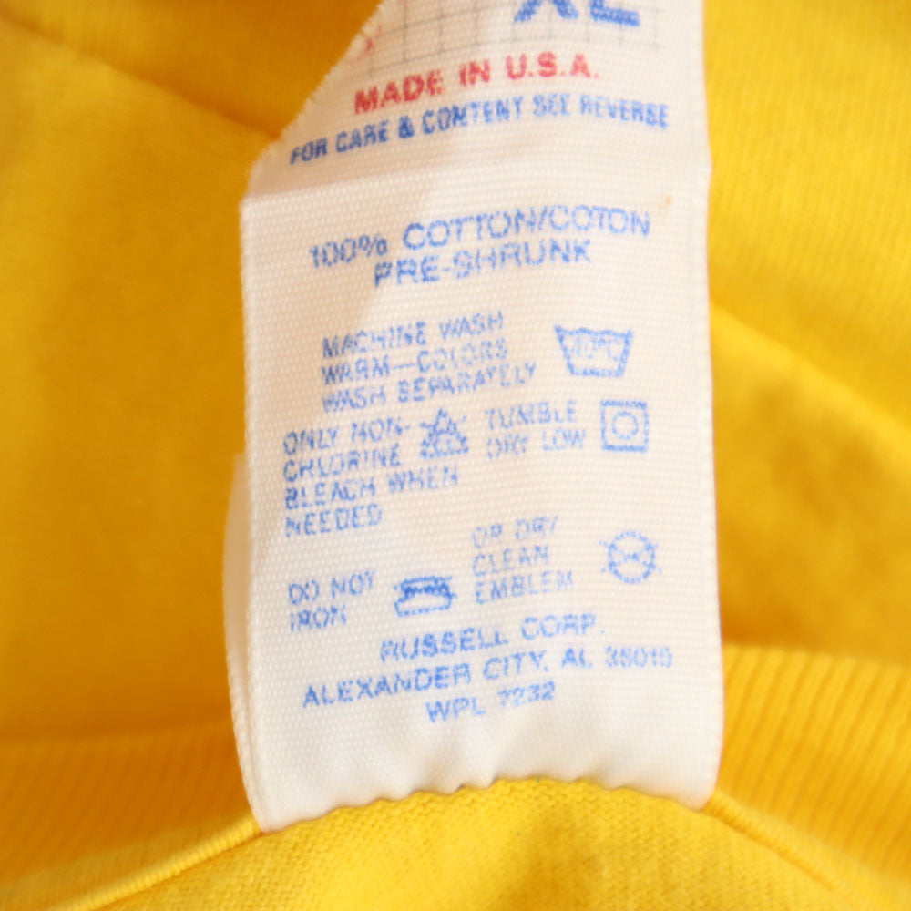 JERZEES ジャージーズ 90s USA製 オールド 半袖 シングルステッチ Tシャツ XL イエロー系 メンズ