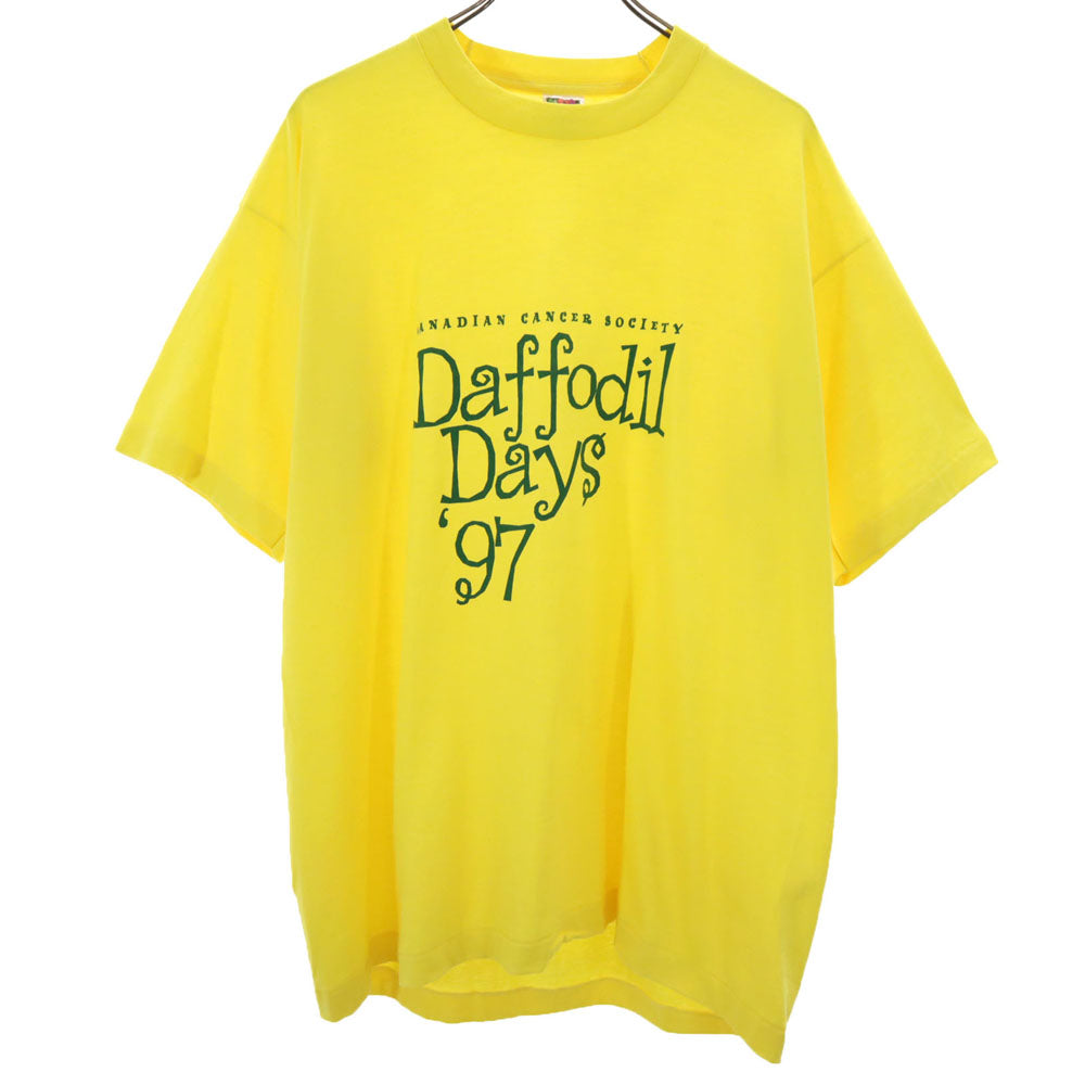 FRUIT OF THE LOOM フルーツオブザルーム 90s USA製 オールド 半袖 シングルステッチ Tシャツ XL イエロー系 BEST メンズ