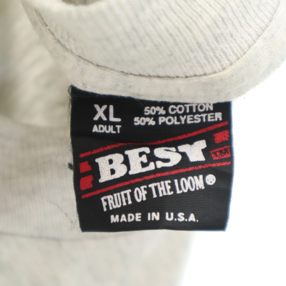 フルーツオブザルーム 90s USA製 オールド 半袖 シングルステッチ Tシャツ XL グレー FRUIT OF THE LOOM メンズ