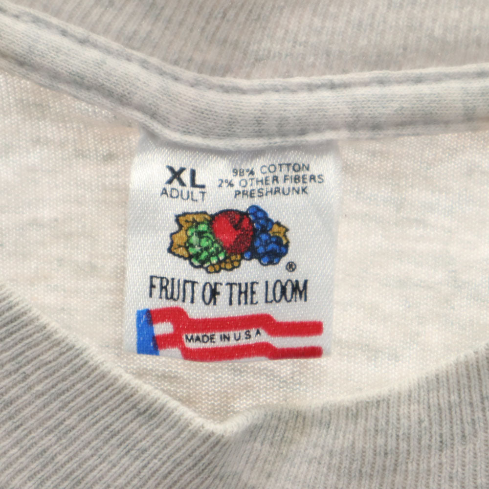 FRUIT OF THE LOOM フルーツオブザルーム 90s USA製 オールド ノルウェー 半袖 Tシャツ XL グレー シングルステッチ メンズ