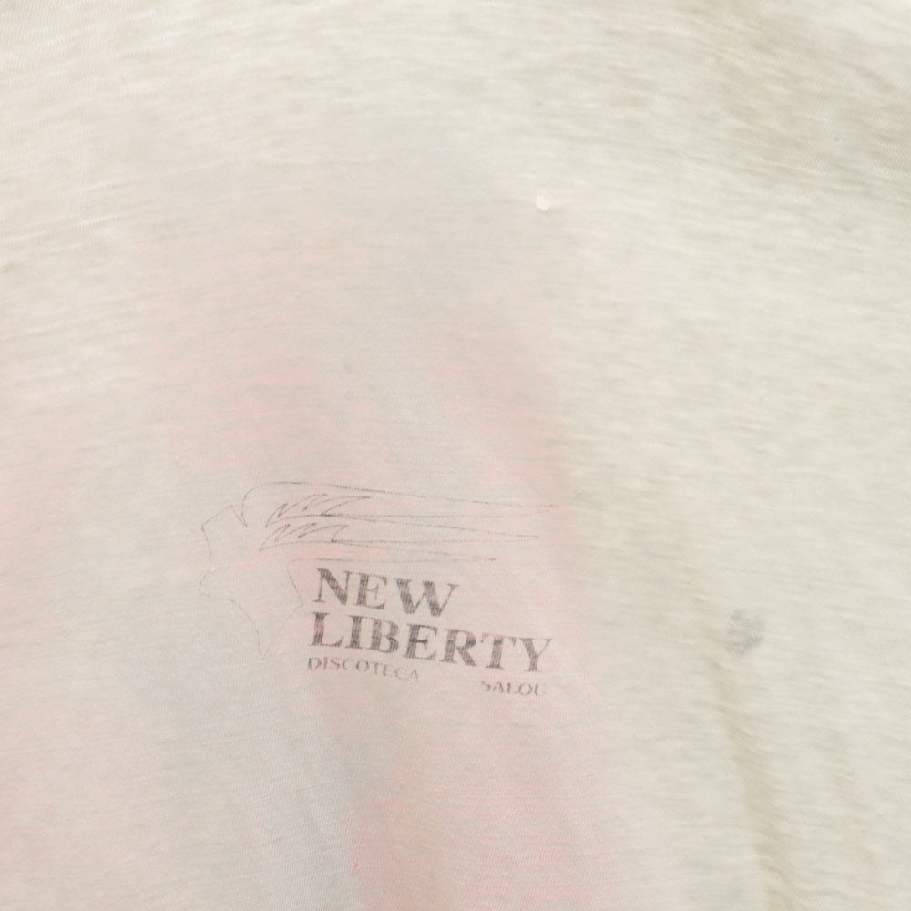 OLD オールド 90s バックプリント 半袖 シングルステッチ Tシャツ オフホワイト メンズ