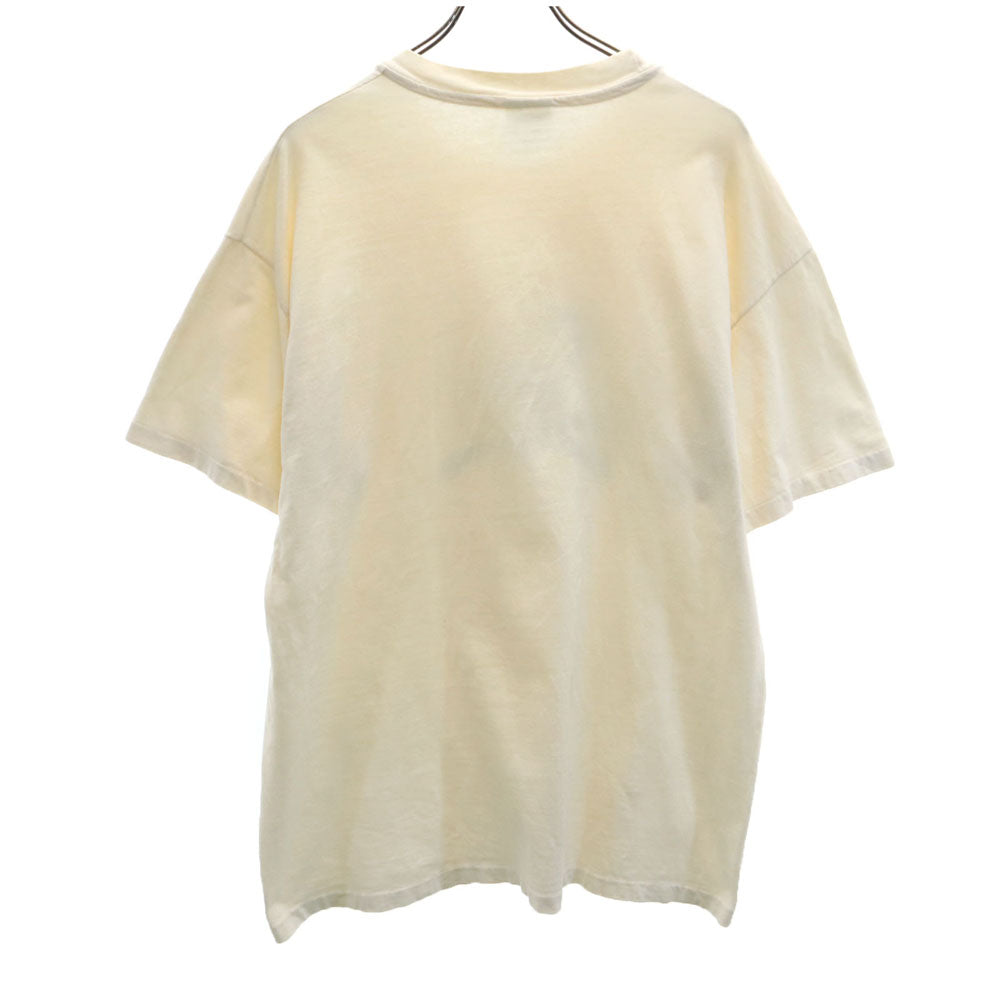 Hanes ヘインズ 90s USA製 オールド 半袖 シングルステッチ Tシャツ XL アイボリー系 BEEFY-T 機関車 メンズ