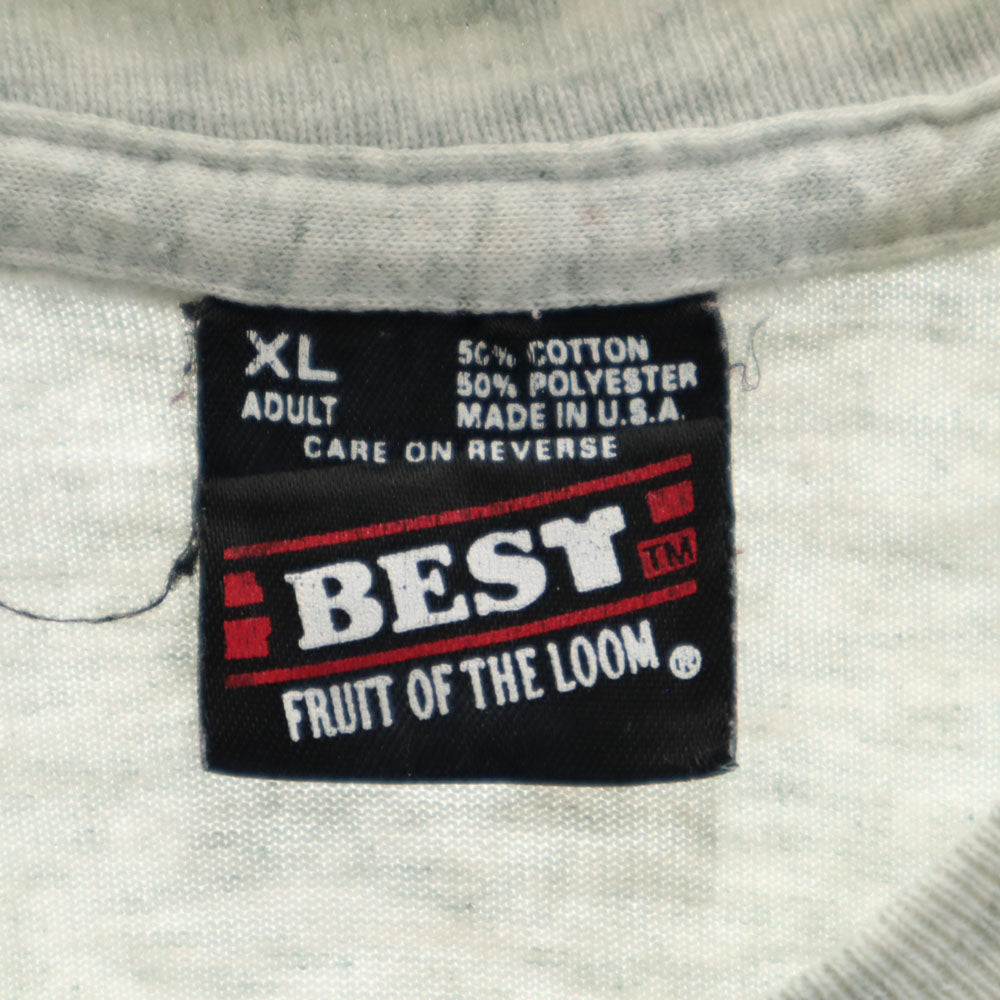 FRUIT OF THE LOOM フルーツオブザルーム 90s USA製 オールド 半袖 シングルステッチ Tシャツ XL ライトグレー BEST メンズ