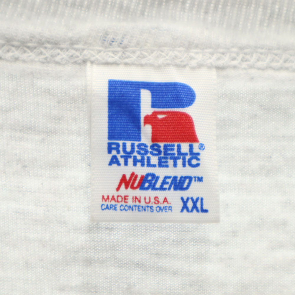RUSSELL ATHLETIC ラッセルアスレチック 90s USA製 オールド 半袖 シングルステッチ Tシャツ XXL ライトグレー ビッグサイズ メンズ