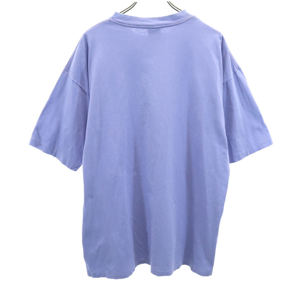 プレーリーマウンテン 90s USA製 オールド プリント 半袖 シングルステッチ Tシャツ XL ラベンダー PRAIRIE MOUNTAIN メンズ