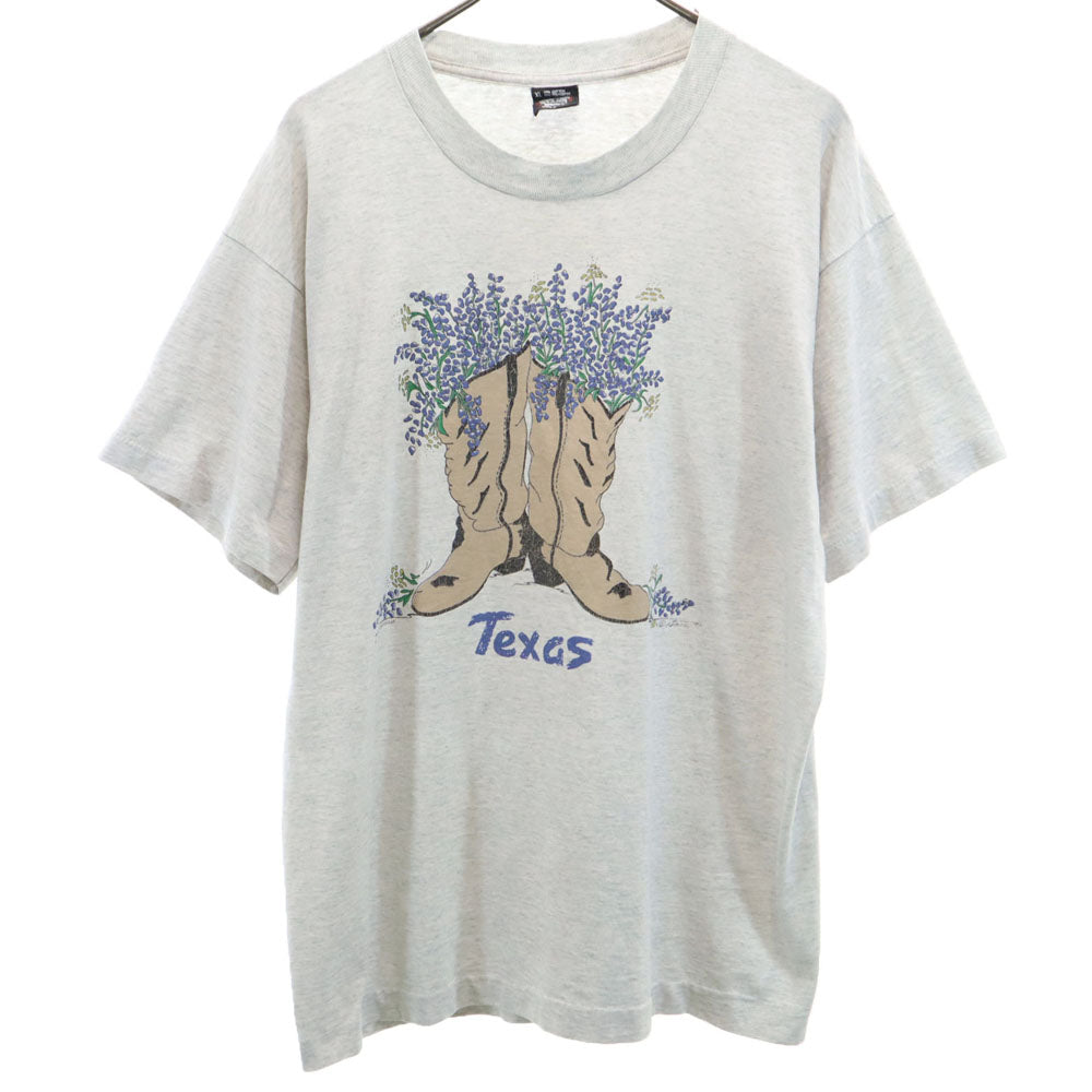 SCREEN STARS スクリーンスターズ 90s USA製 オールド プリント 半袖 シングルステッチ Tシャツ XL グレー系 メンズ